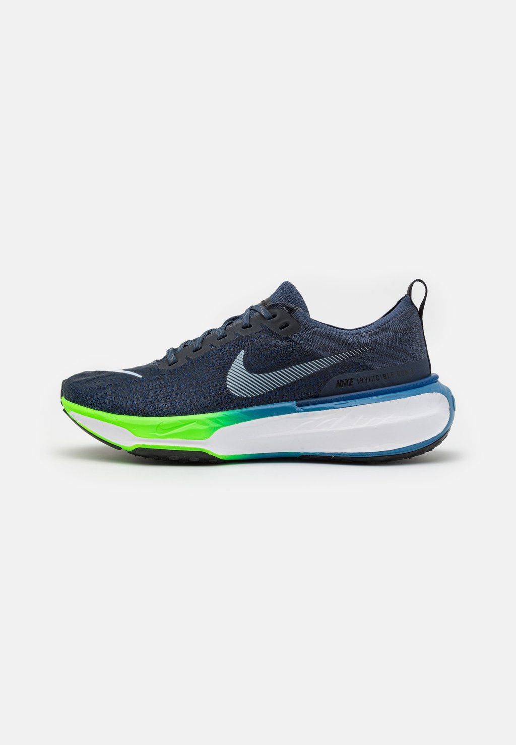 нейтральные кроссовки Zoomx Invincible Run Fk 3 Nike, цвет thunder blue/light armory blue/black/white/green strike/star blue цена и фото