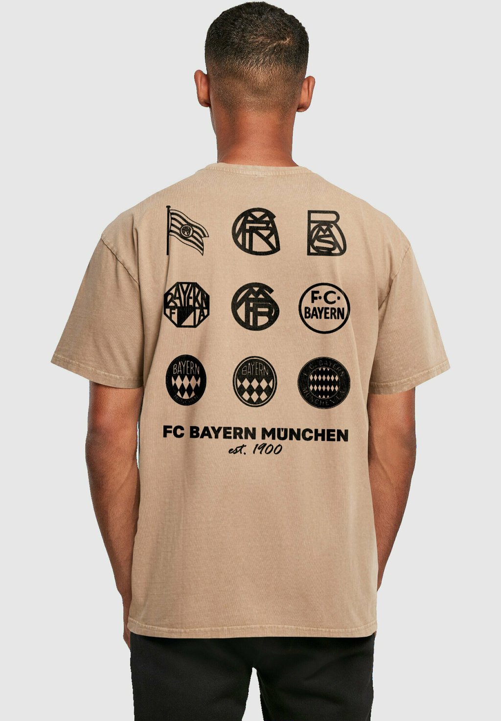 цена Футболка с принтом LOGO HISTORY 2 ACID WASHED HEAVY FC Bayern München, цвет unionbeige