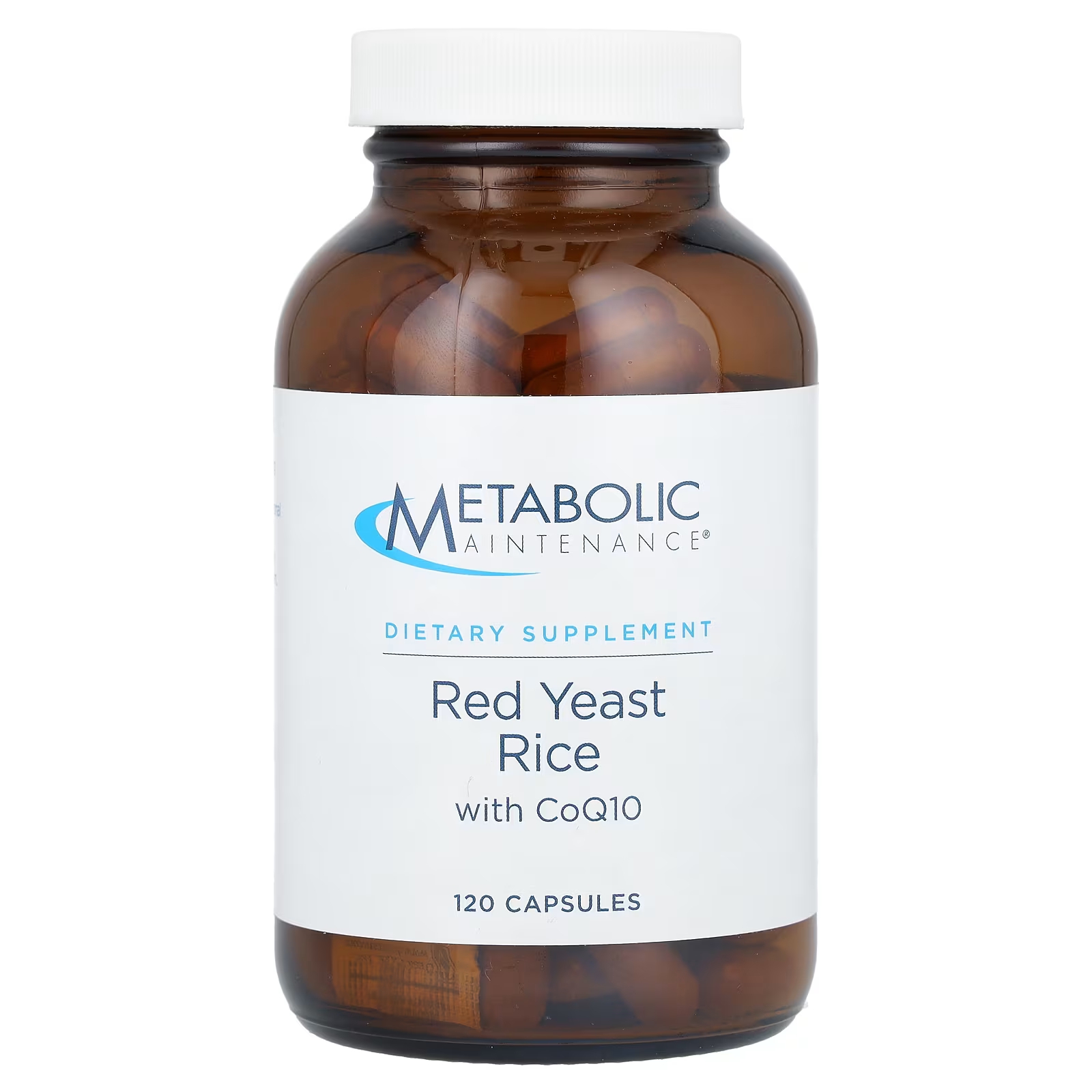 Красный дрожжевой рис Metabolic Maintenance для поддержания метаболизма с CoQ10, 120 капсул метаболическое обслуживание coq10 порошок апельсина 3 9 унции 110 г metabolic maintenance