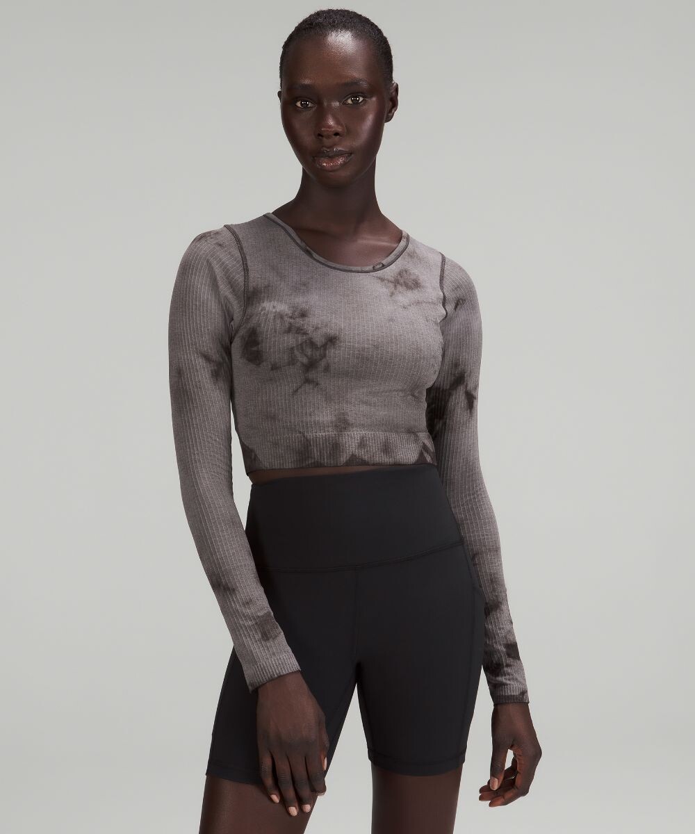 

Рубашка с длинным рукавом Ebb to Street Lululemon, черный