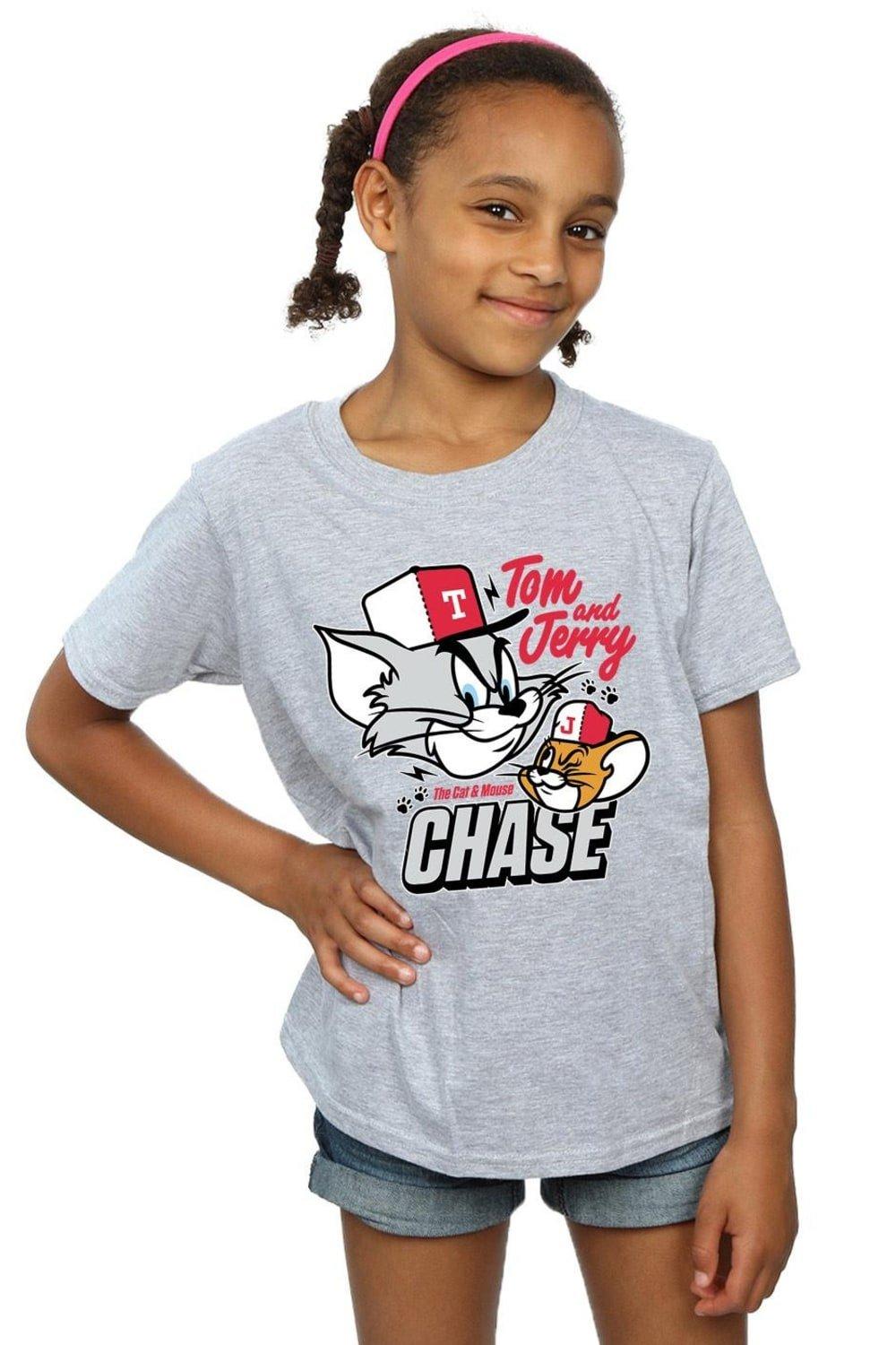 Хлопковая футболка Cat & Mouse Chase Tom & Jerry, серый