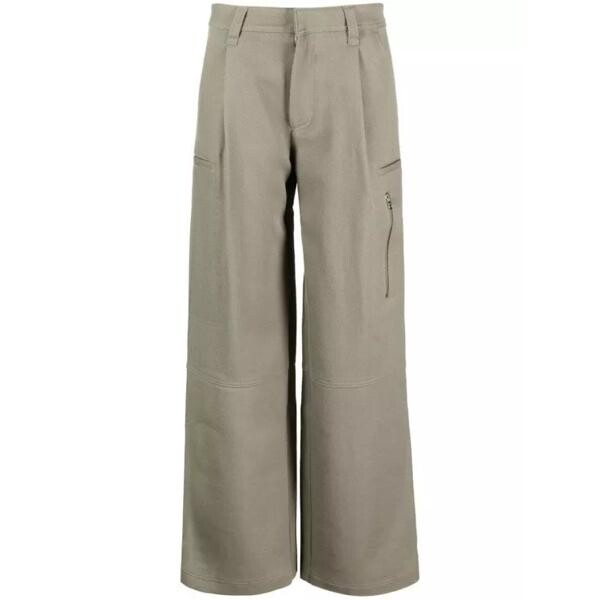

Брюки wide-leg flared trousers Ami Paris, серый