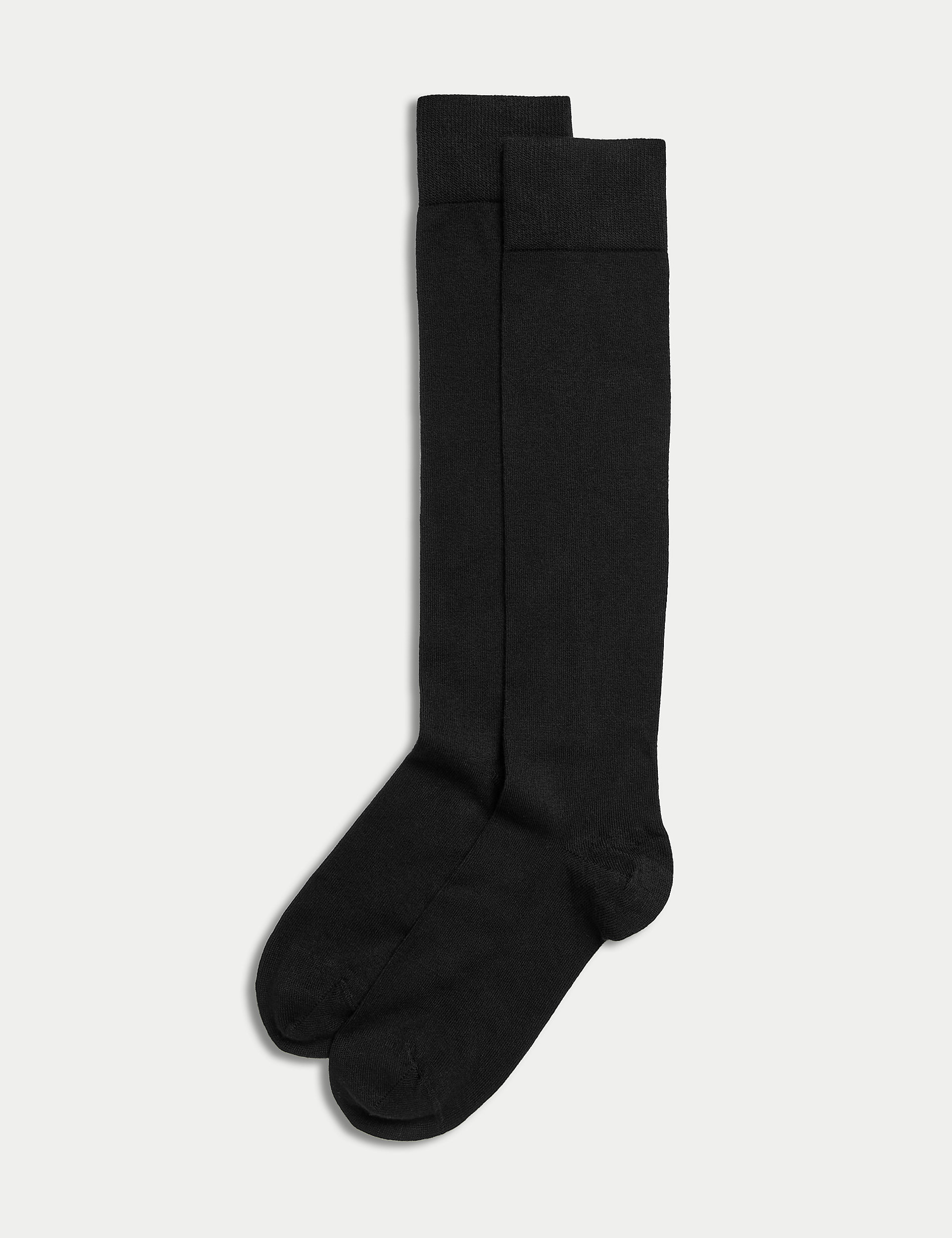 2 пары мягких носков до колена Marks & Spencer, черный