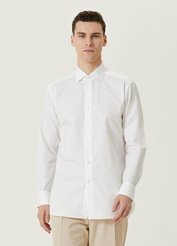 

Рубашка с мультяшной текстурой Zegna, голубой