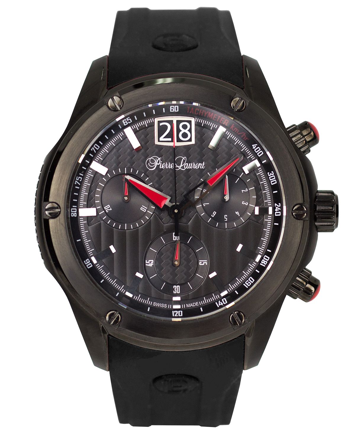 Мужские швейцарские часы Performance с хронографом и резиновым ремешком, 45 мм Pierre Laurent 16 дюймовая пицца с кожурой ooni цвет stainless steel black