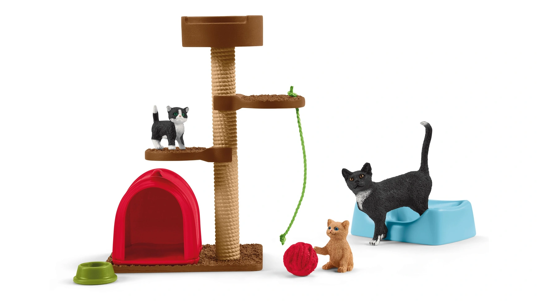 Schleich забава для милых котиков сумка коллекция милых котиков красный