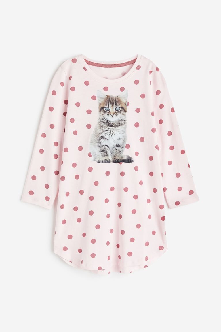 

Ночная рубашка с длинными рукавами и принтом H&M