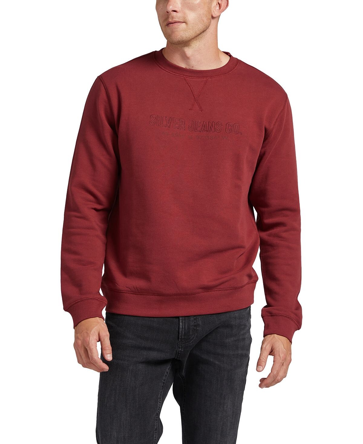 

Мужской свитшот с круглым вырезом Silver Jeans Co.