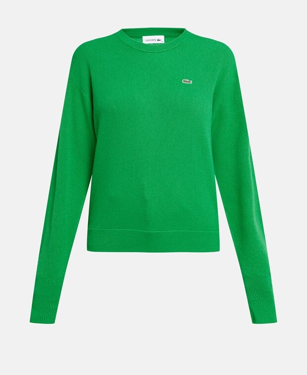 

Шерстяной джемпер Lacoste, хаки