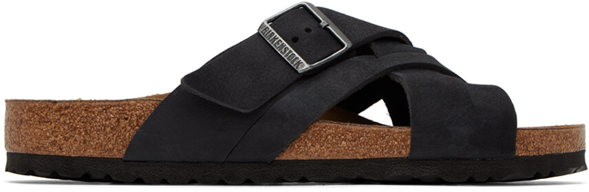 

Черные сандалии Lugano Birkenstock Regular