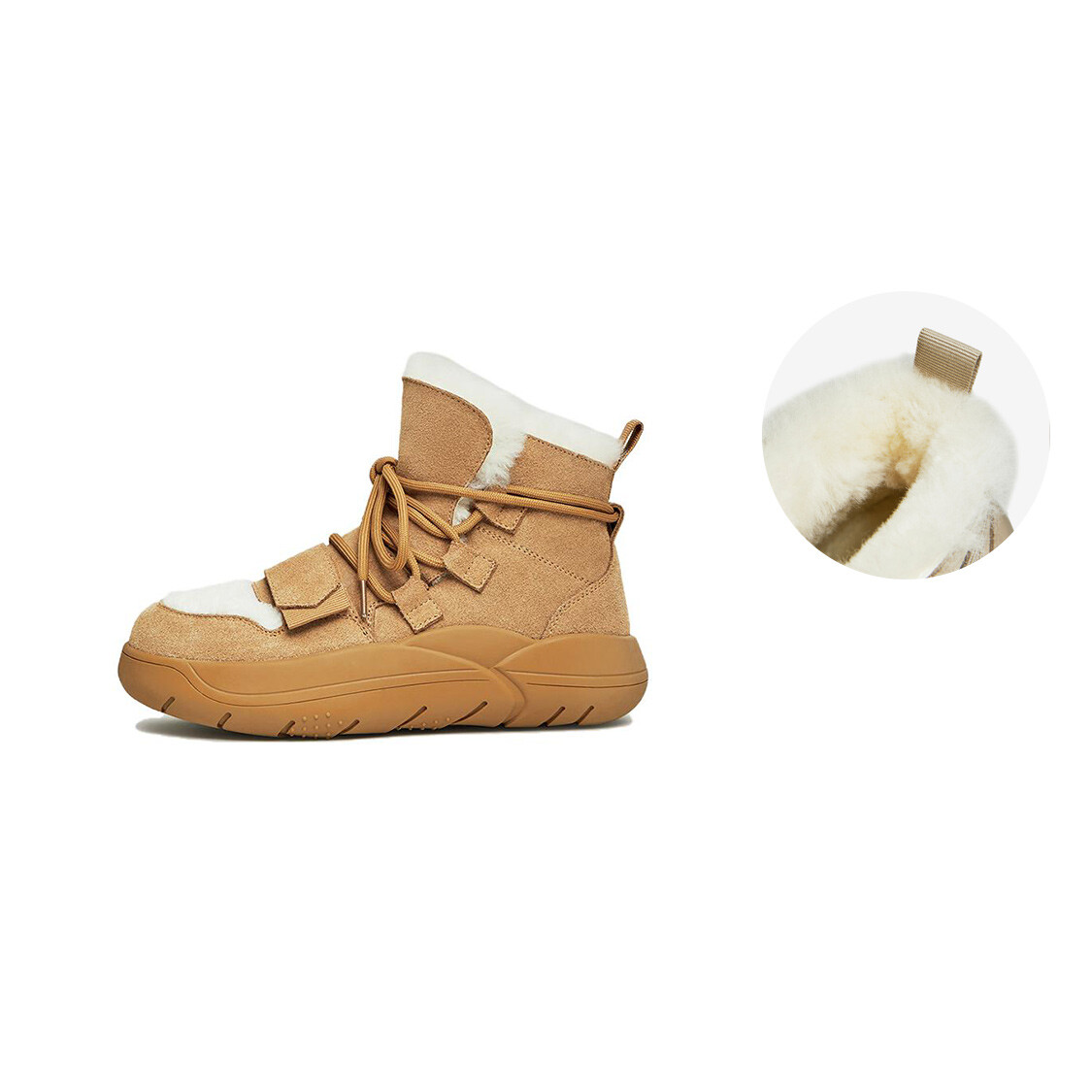 

Зимние ботинки женские Basto, цвет Camel/white