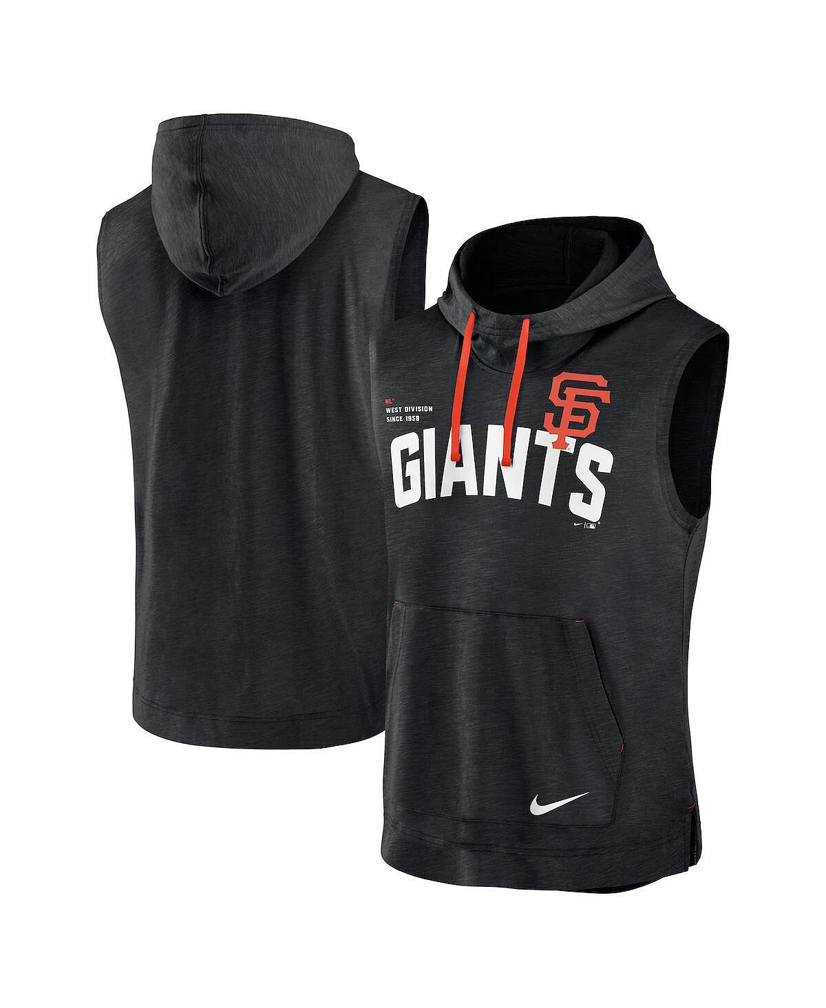 

Мужская черная спортивная футболка без рукавов с капюшоном San Francisco Giants Nike
