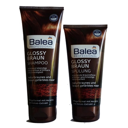 

Balea Professional Glossy Brown Набор для ухода за натуральными каштановыми и окрашенными в коричневый цвет волосами 1 шампунь 250 мл + 1 кондиционер 200 мл