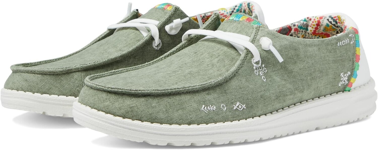 

Кроссовки Wendy Boho Slip-On Casual Shoes Hey Dude, цвет Olive, Хаки