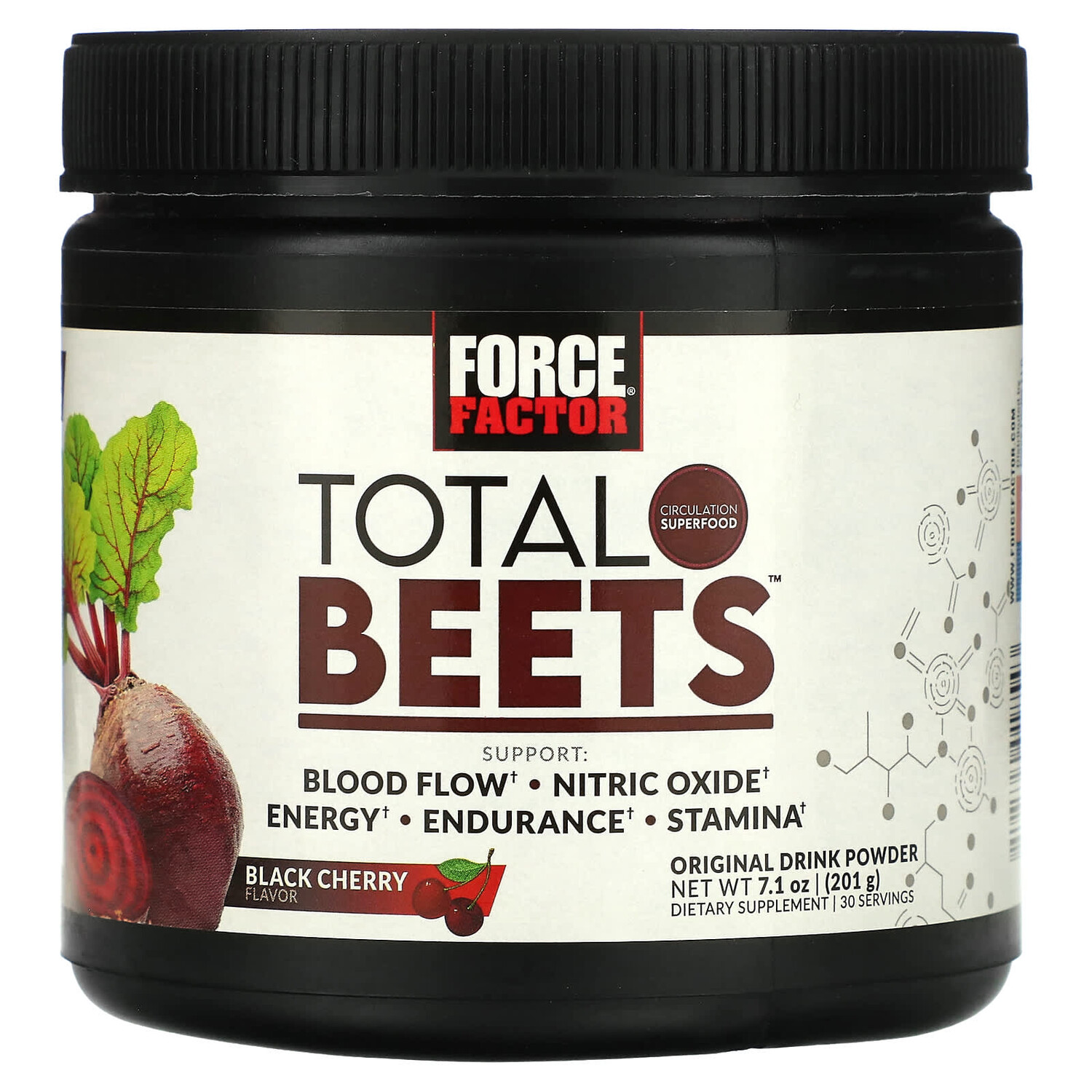 

Total Beets, оригинальный напиток в порошке, черная вишня, 201 г (7,1 унции), Force Factor