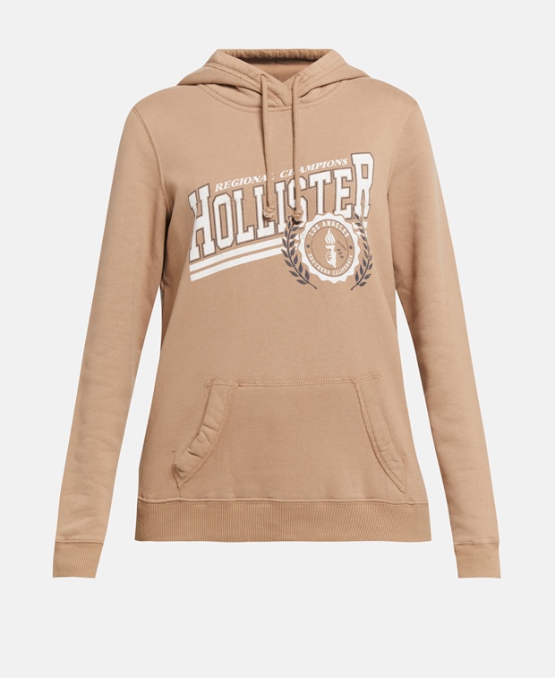 

Толстовка с капюшоном Hollister, коричневый