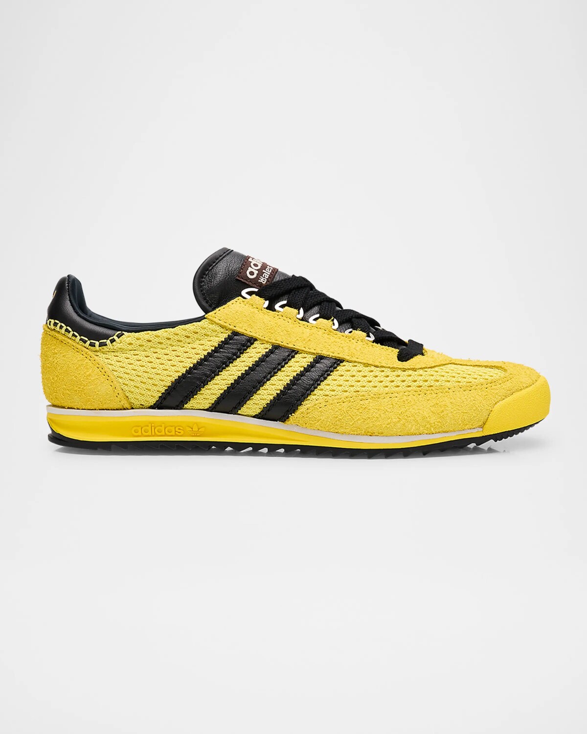 

Мужские низкие кеды SL76 из сетки и кожи Adidas X Wales Bonner, цвет Yellow/Borang/Cblack