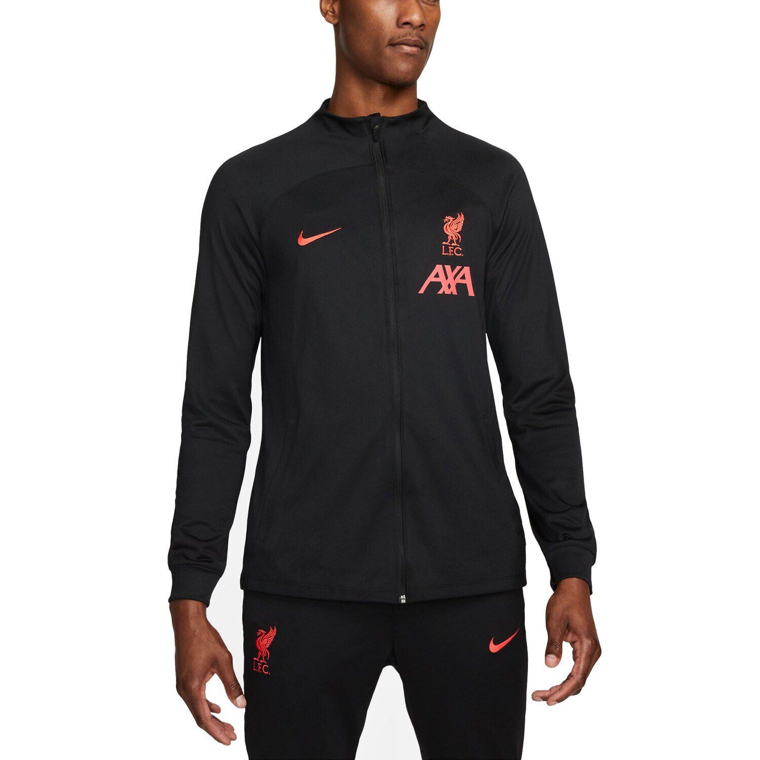 

Мужская черная спортивная куртка Liverpool Performance Strike с молнией во всю длину Nike, Черный