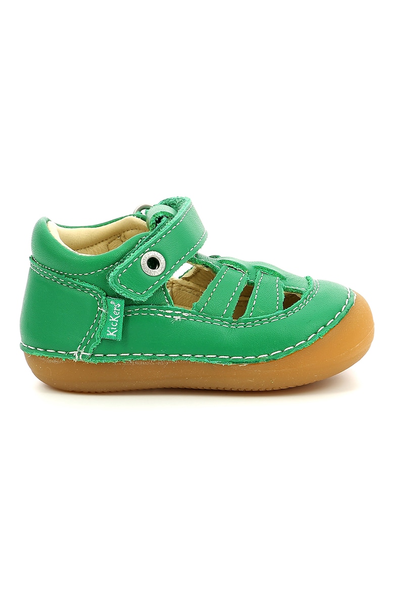 Кожаные туфли для суши на липучке Kickers Kids, зеленый