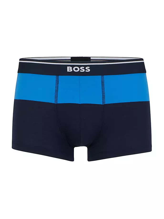 

Трусы из хлопковой смеси с цветными блоками Boss, синий