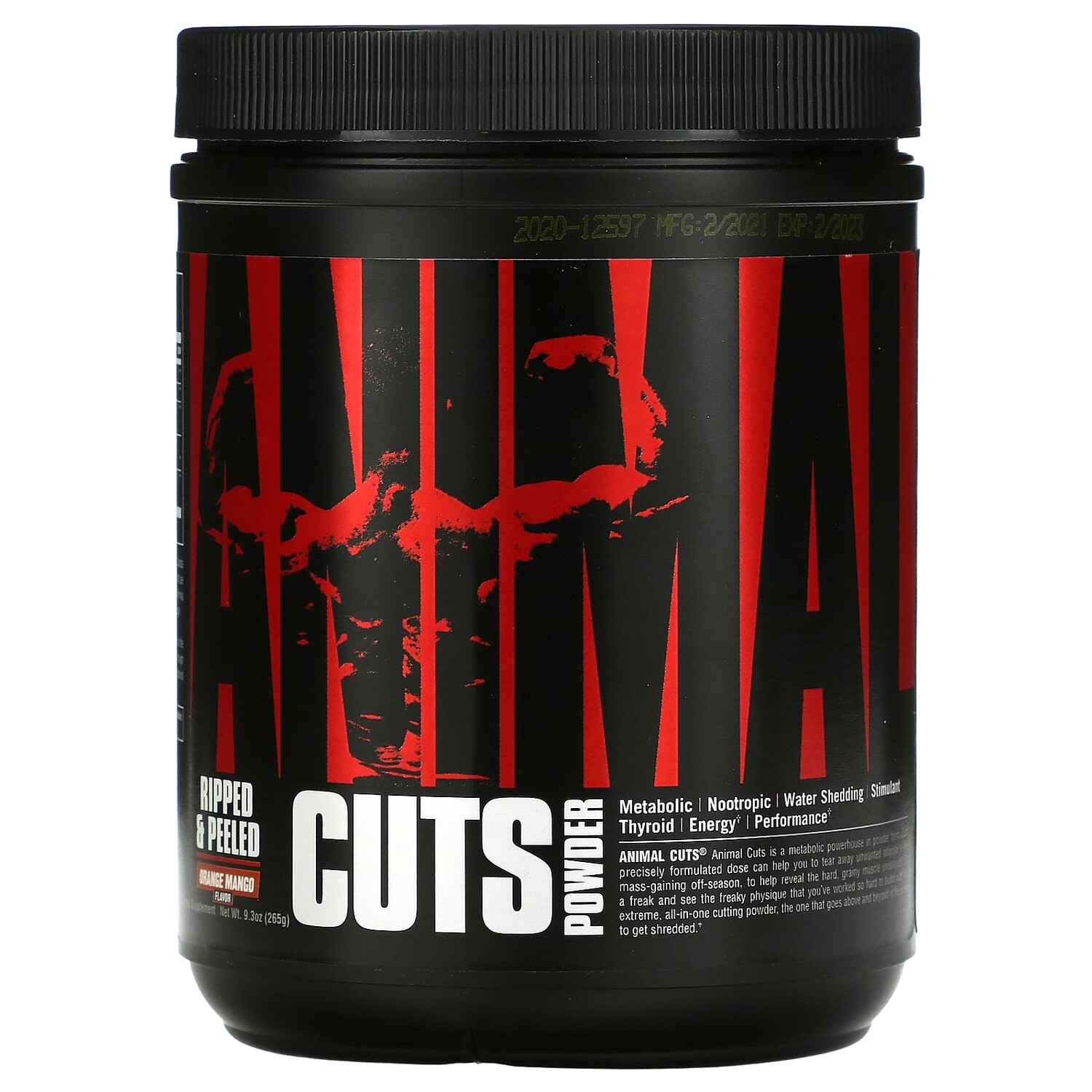 

Cuts, жиросжигатель в порошке, апельсин и манго, 265 г (9,3 унции), Animal