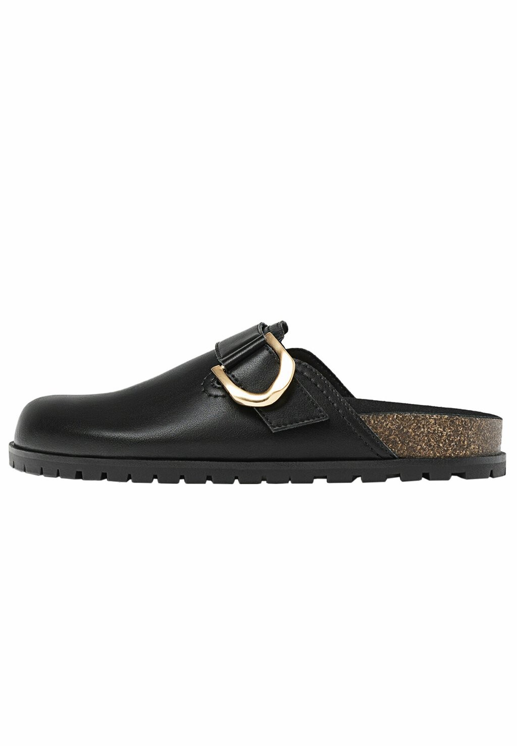 

Мюли на плоской подошве WITH BUCKLE Stradivarius, цвет black