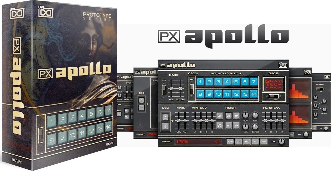

UVI PX Apollo Vintage Analog Программное обеспечение Polysynth