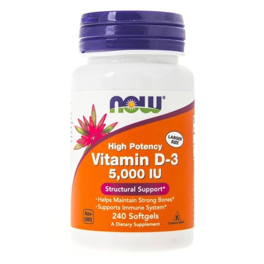 Биологически активная добавка Витамин D3 Now Foods, 240 капсул