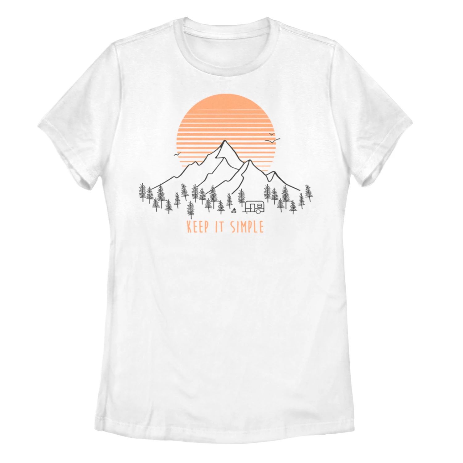 Детская футболка с рисунком «Keep It Simple» Snowy Mountain Sunset