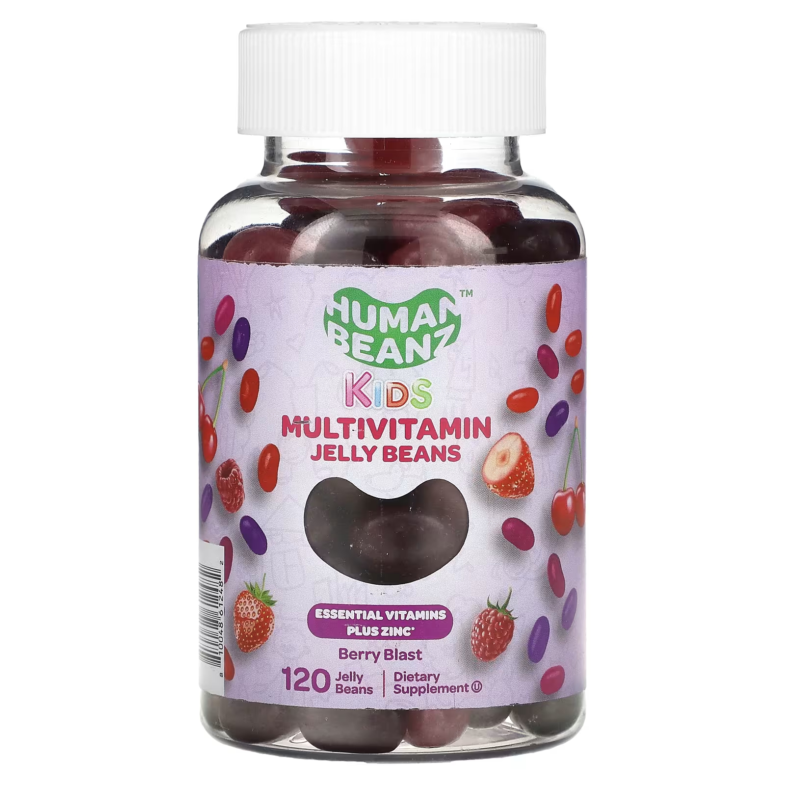 Мультивитаминная добавка Human Beanz Kids Berry Blast, 120 штук focus factor kids extra strength berry blast 120 жевательных таблеток