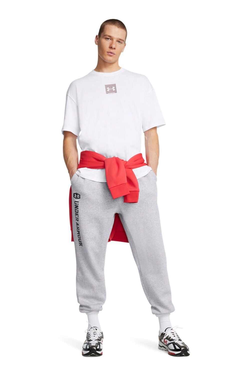 

Футболка мужская с коротким рукавом, размер sm box, плотная, оверсайз Under Armour, белый