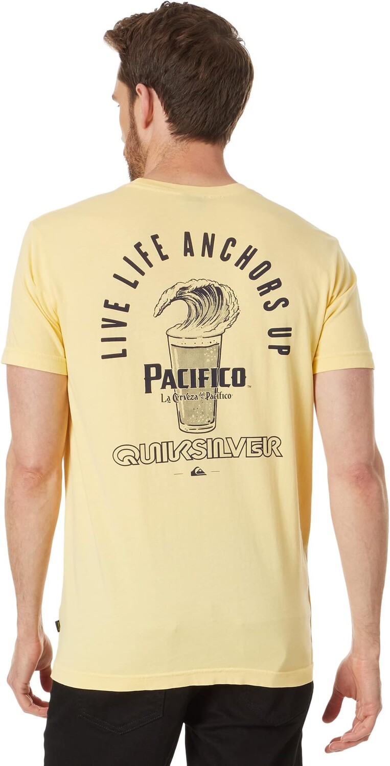 

Футболка Pacifico Don't Fight The Foam с короткими рукавами Quiksilver, золото, Желтый