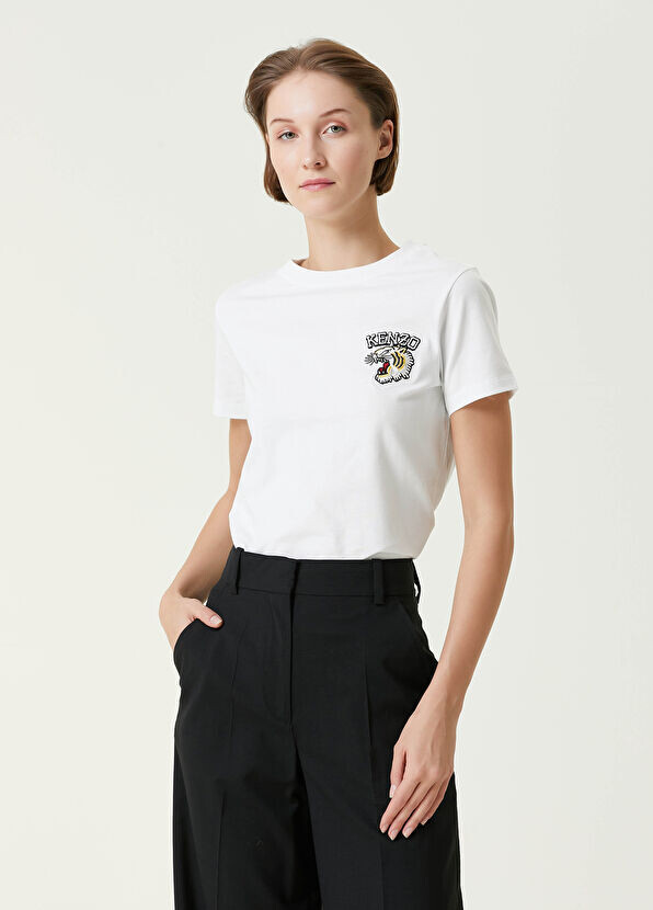 

Футболка с вышитым логотипом Kenzo, белый