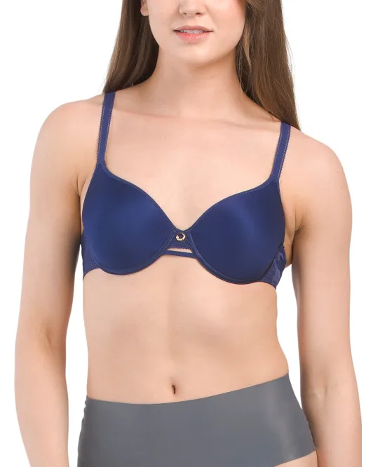 

Бюстгальтер-футболка из настоящего кружева с полным покрытием Chantelle, цвет Danube