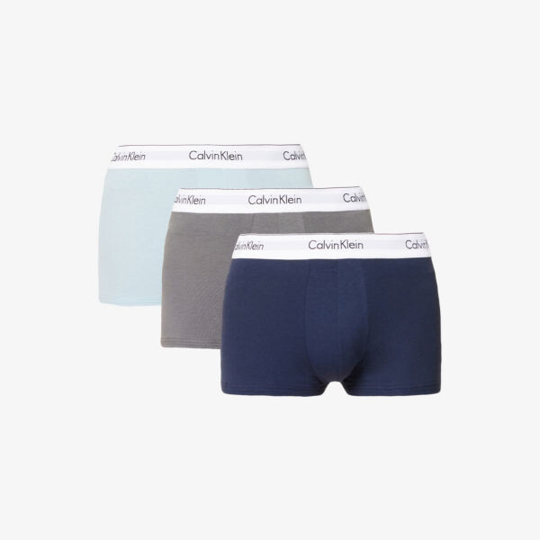 

Набор из трех плавок из эластичного хлопка с поясом и логотипом Calvin Klein, мультиколор