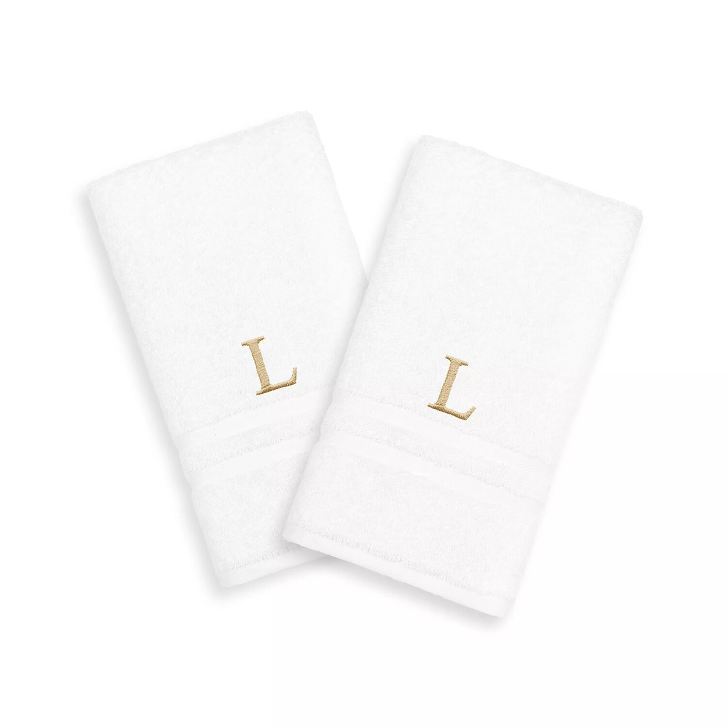 

Linum Home Textiles, 2 упаковки полотенец для рук с монограммой золотого тона