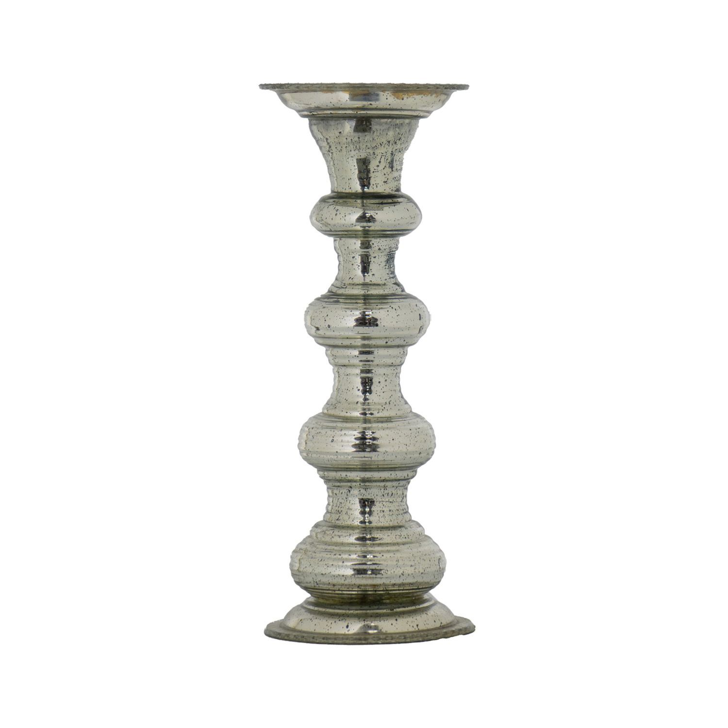14,75-дюймовый серебряный традиционный антикварный подсвечник на колонне