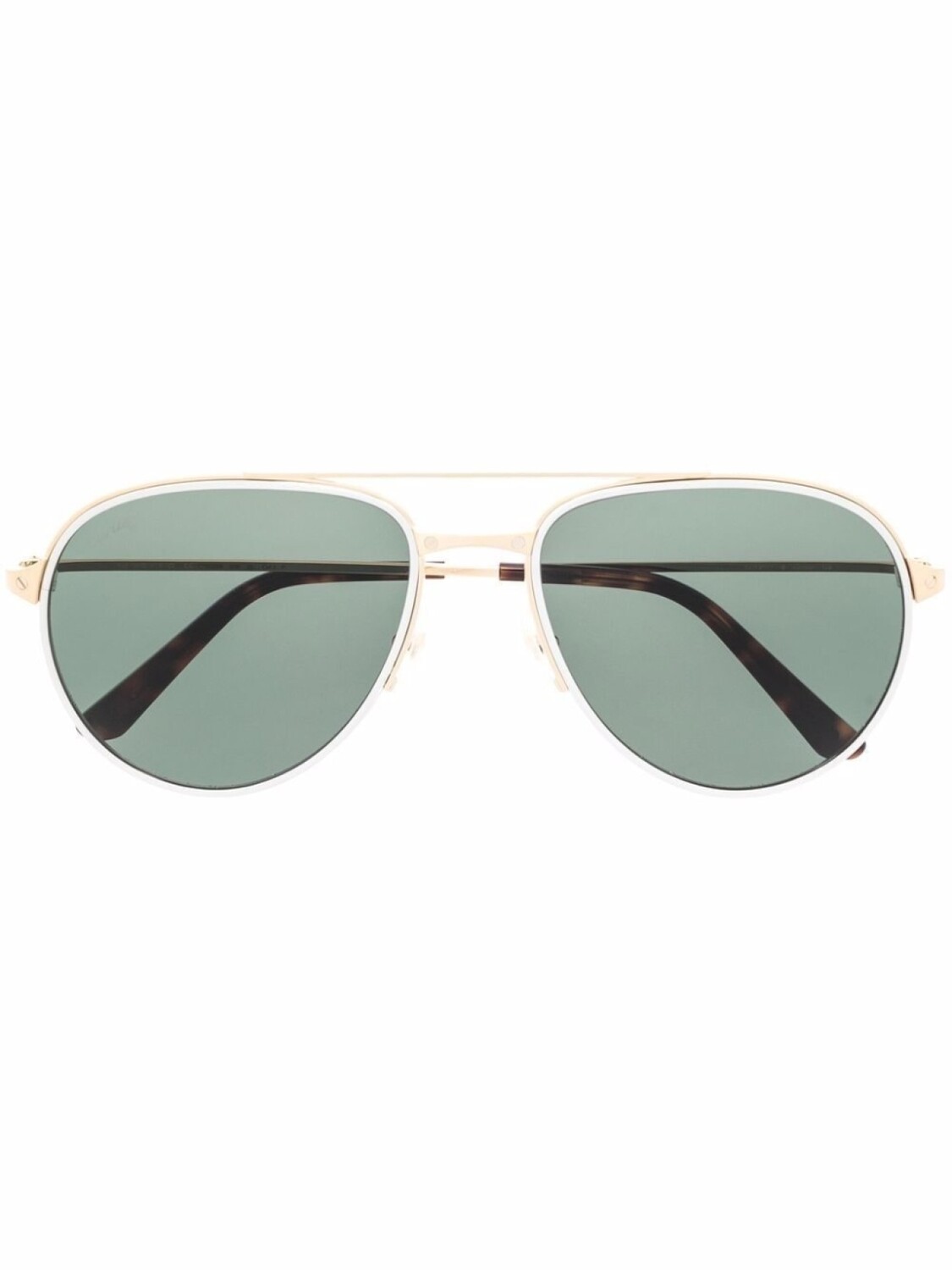 

Cartier Eyewear солнцезащитные очки-пилоты Santos de Cartier, золотистый