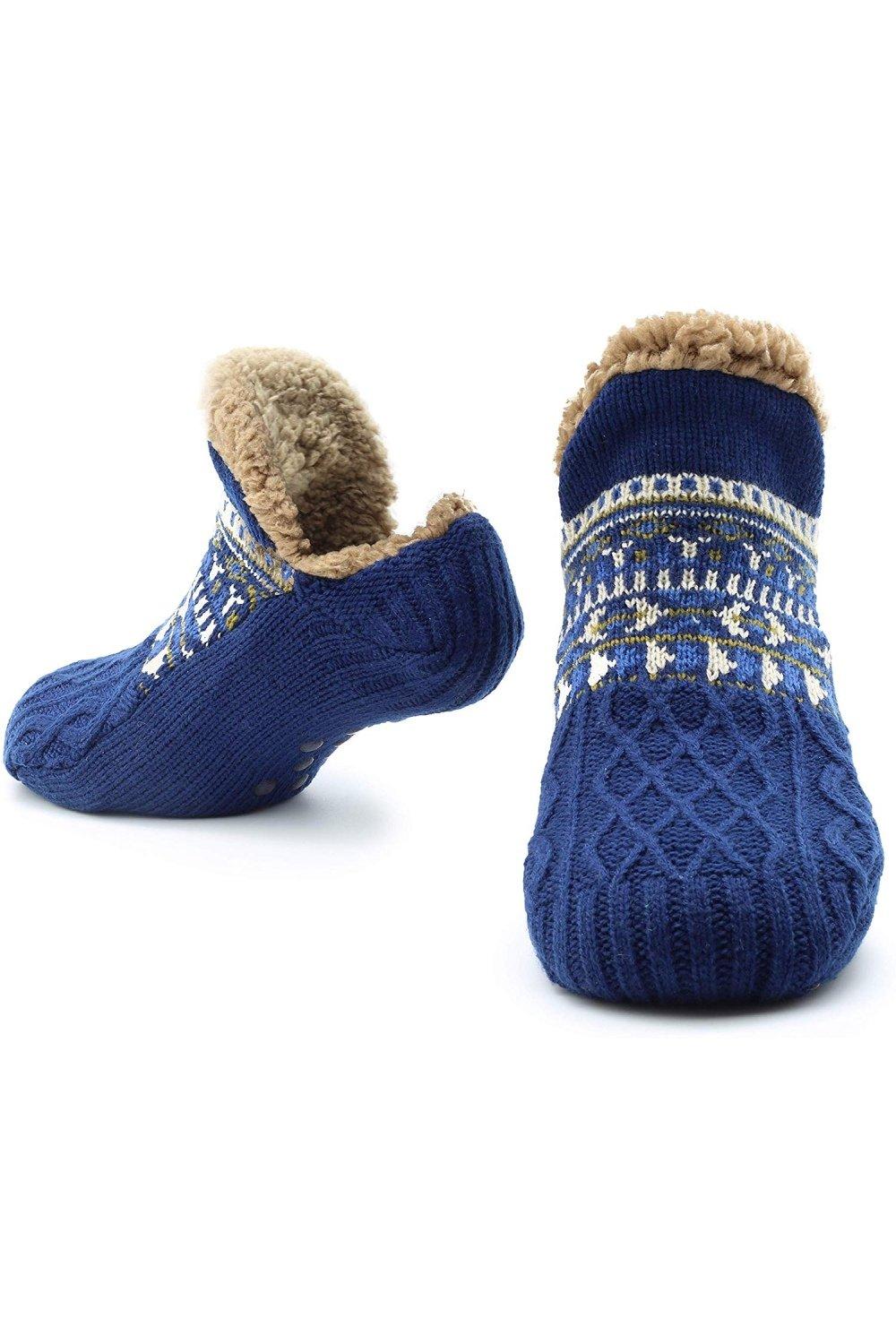 Удобные носки-тапочки CityComfort, синий новинка носки 3d вязаные носки мужские новые носки тапочки женские рождественские праздничные зимние подарки чашки с пивом