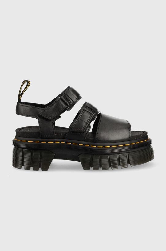 

Доктор Кожаные сандалии Martens Ricki с 3 ремешками Dr. Martens, черный