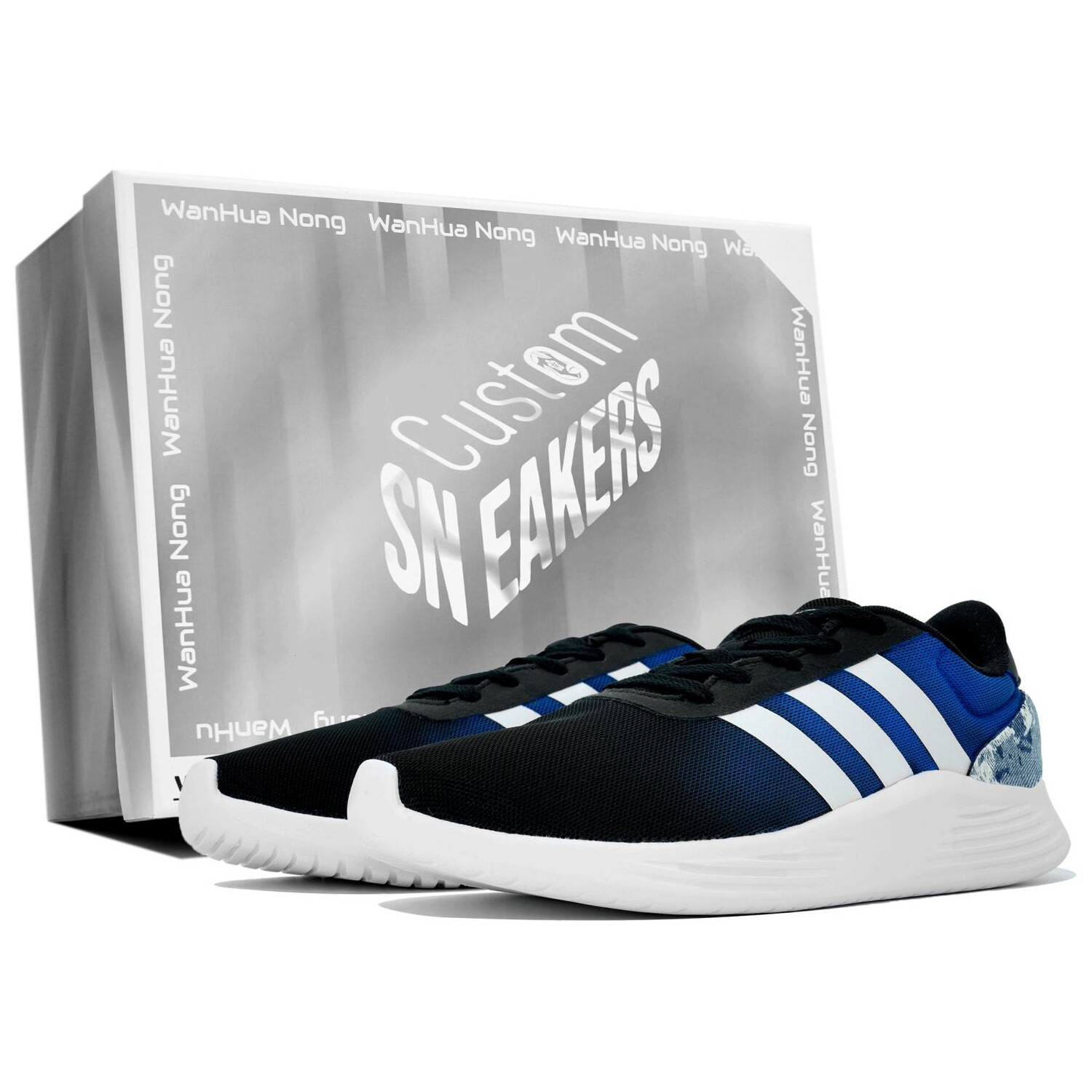 

Кроссовки adidas neo Lite Racer 2.0 Lifestyle Shoes Men Low-top Blue/white, черный