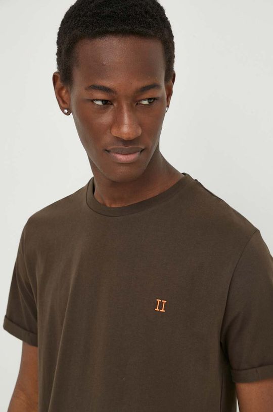 Хлопковая футболка Les Deux, коричневый
