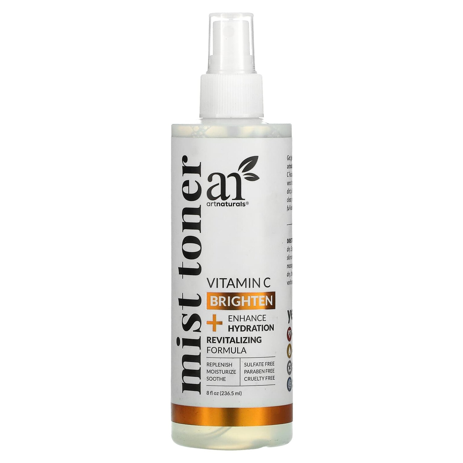 

Mist Toner, восстанавливающая формула с витамином C, 236,5 мл (8 жидк. Унций), artnaturals