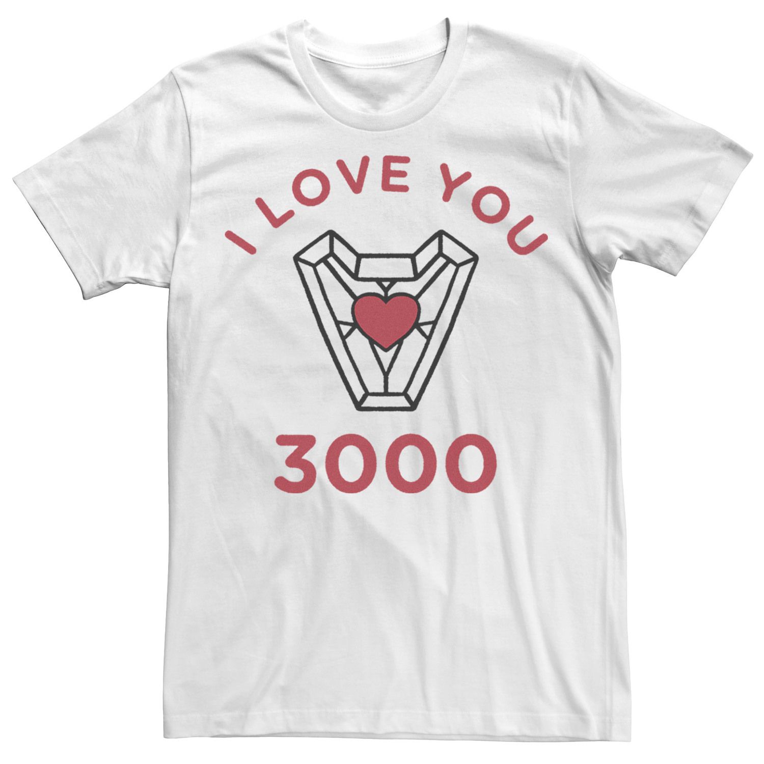 Мужская футболка Marvel Iron Man I Love You 3000 Arc Reactor Licensed Character мужская футболка marvel iron man arc reactor heart с портретом licensed character