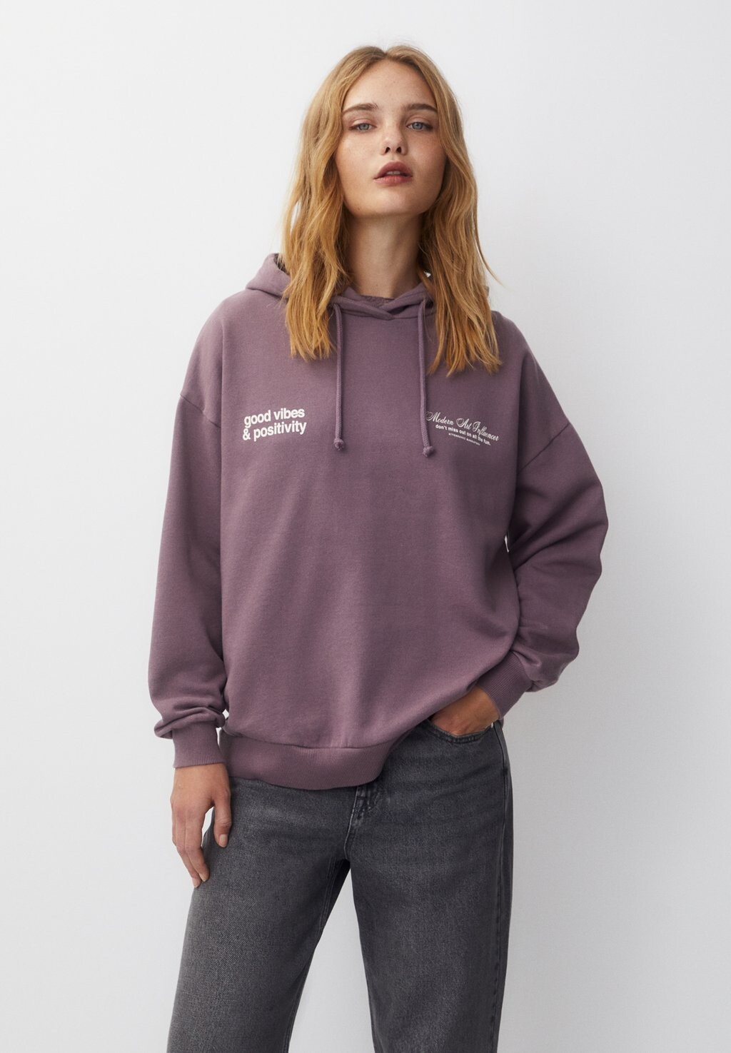 

Толстовка Printed PULL&BEAR, лиловый, Розовый