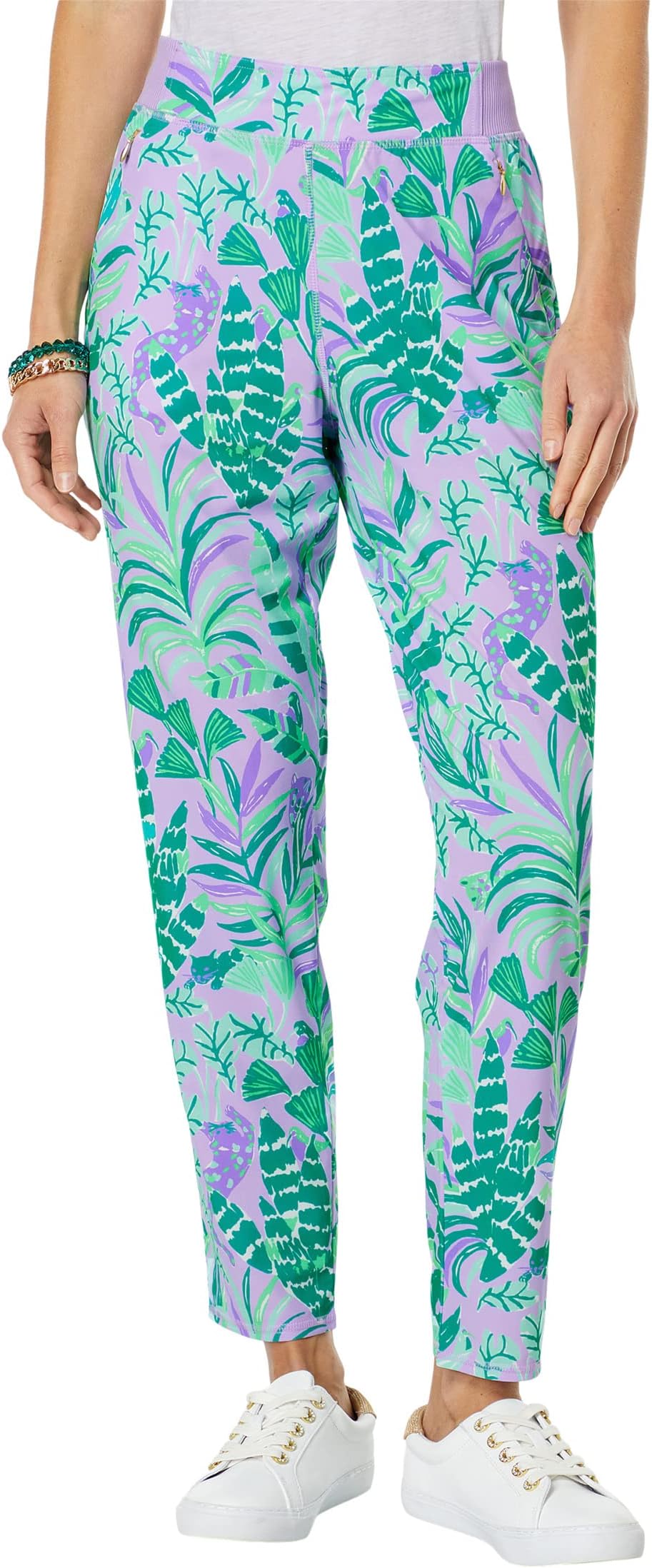 

Брюки для бега UPF 50+ Lilly Pulitzer, цвет Purple Iris On The Chase