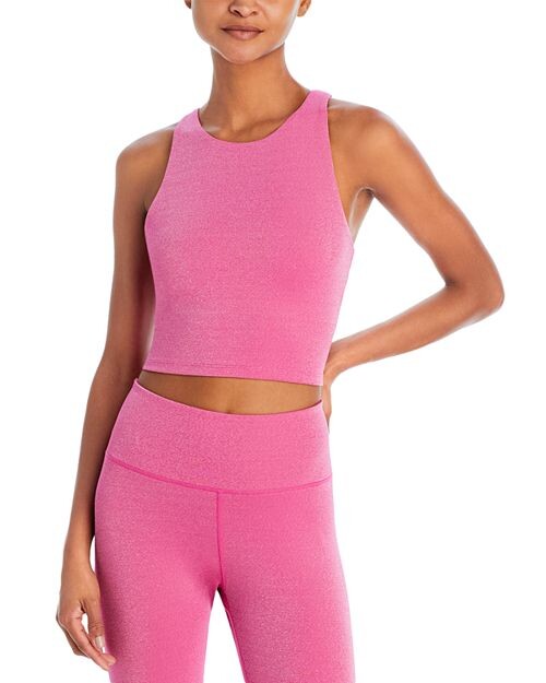 

Спортивный бюстгальтер Longline Racer спереди AQUA, цвет Pink