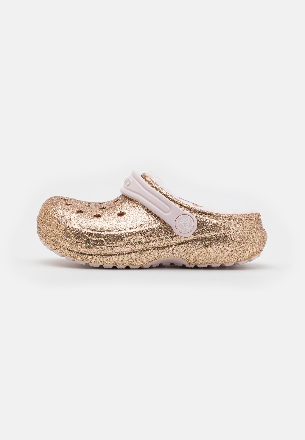 

Сандалии CLASSIC LINED GLITTER Crocs, цвет gold/barely pink