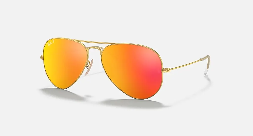 

Солнцезащитные очки Ray-Ban AVIATOR FLASH LENSES, оранжевый