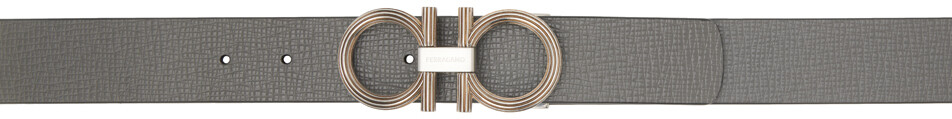 

Черный двусторонний ремень Gancini Ferragamo